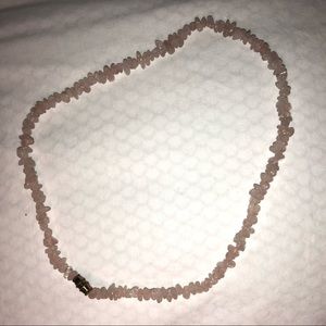 Vintage rose quartz choker